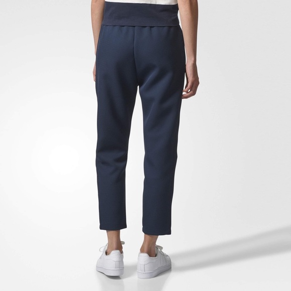 Adidas Originals Navy Cropped Tapered Pull On 'Chicago' Pants Medium BQ7869 - Picture 5 of 13